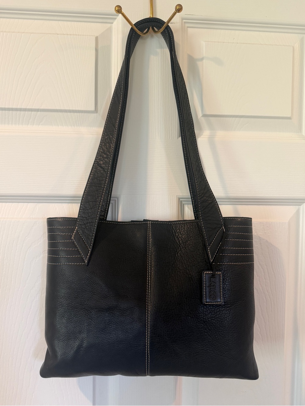 Latico Structured Shoulder Tote – Genuine Leather